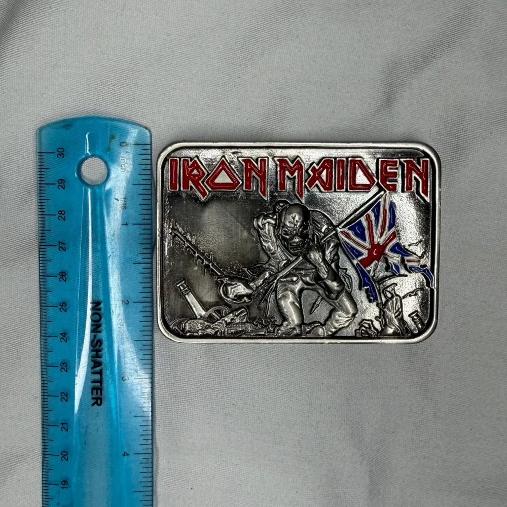 Iron Maiden The Trooper Belt Buckle 2005 Bravado Eddie Metal Rock Band Pewter